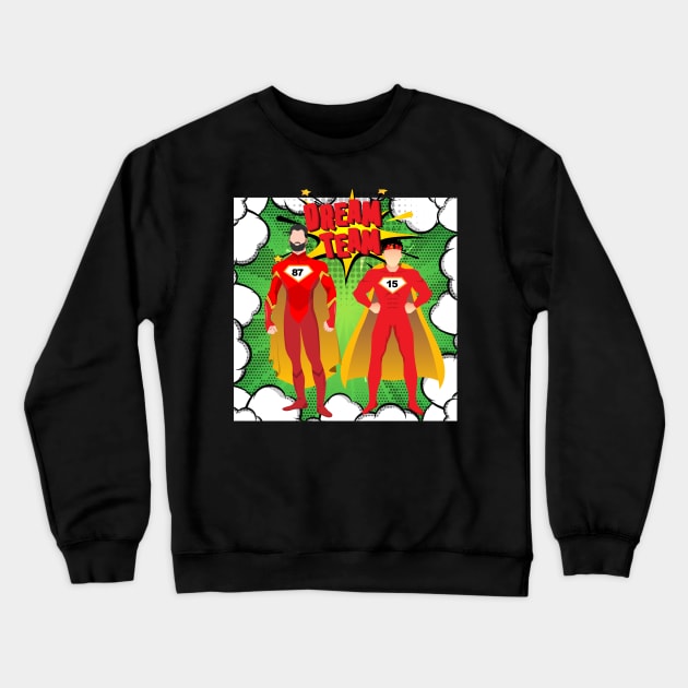 The Dream Team - Mahomes Kelce Crewneck Sweatshirt by fineaswine